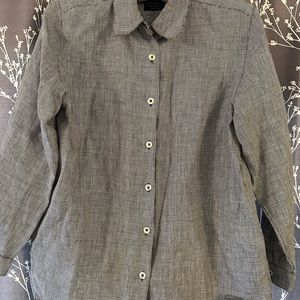 Petite Black&White Button Down